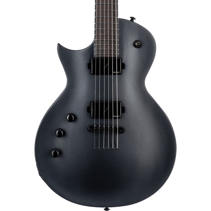 ESP LTD EC-1000 Baritone Left Handed Electric Guitar, Charcoal Metallic Satin