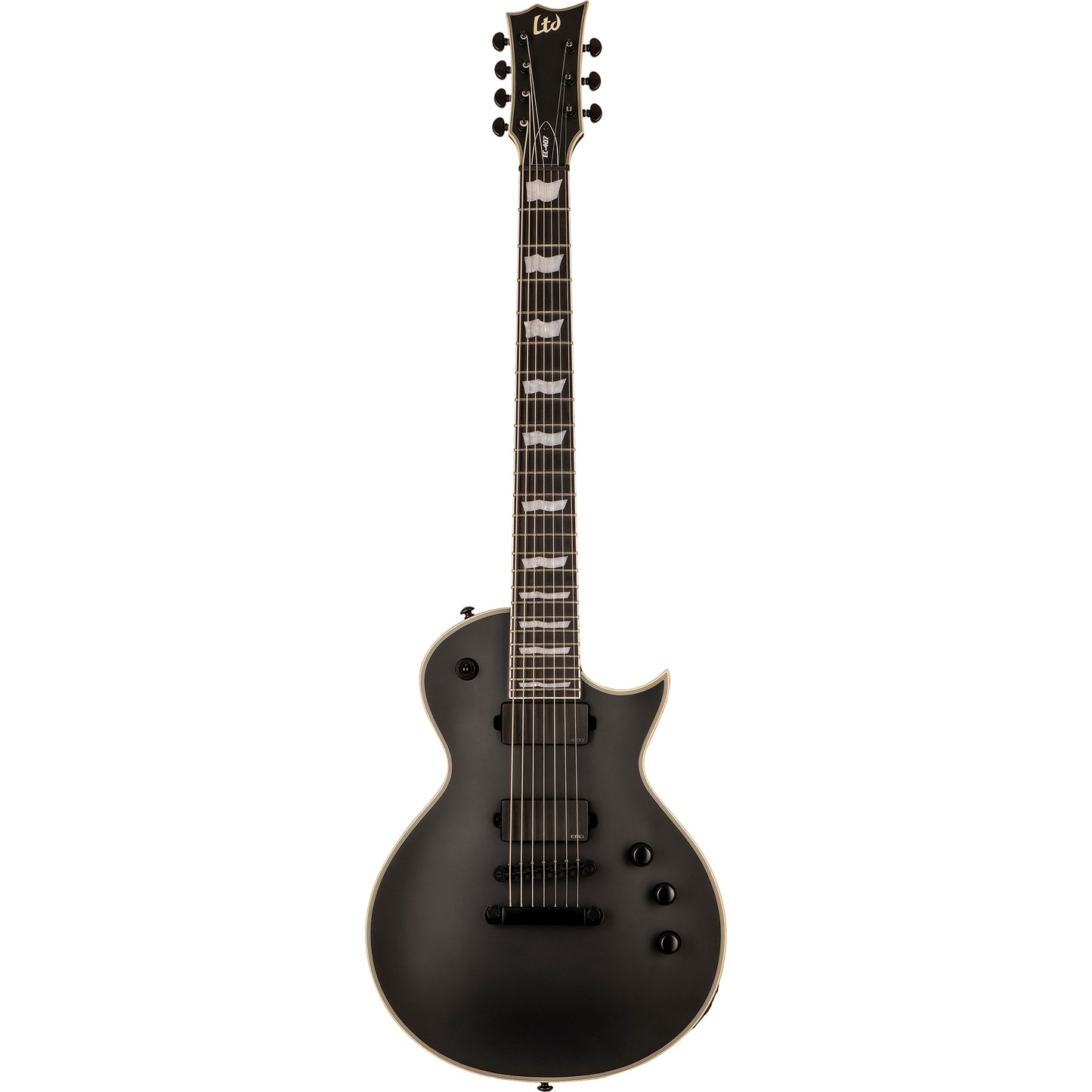 ESP LTD EC-407 7-String Electric Guitar, Black Satin