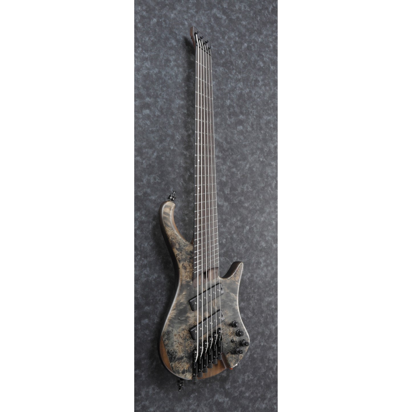 Ibanez Ergonomic Headless Bass 6 String Multi scale - Black Ice Flat