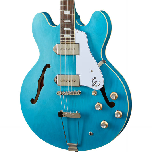 Epiphone Casino Semi Hollow Electric Guitar, Worn Blue Denim