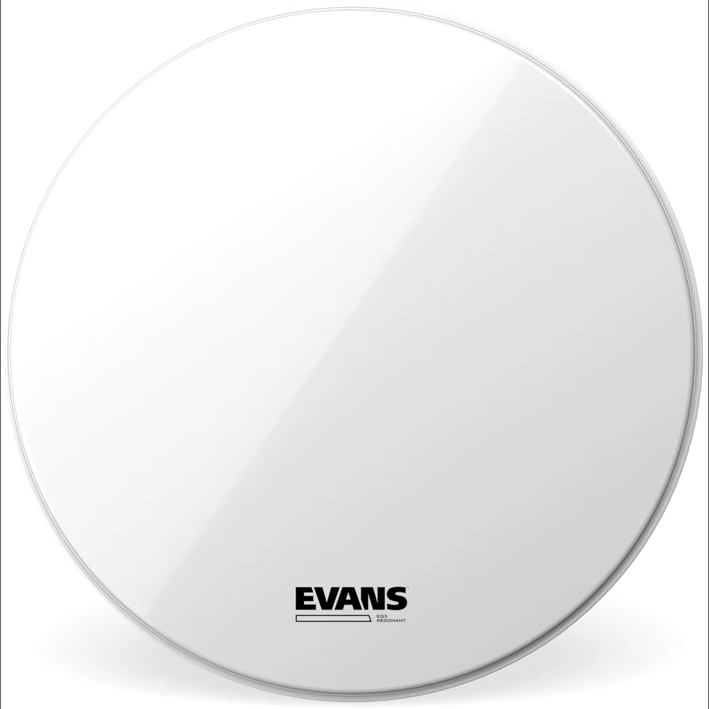 Evans EQ3 Smooth White Resonant Bass Drumhead - 22"
