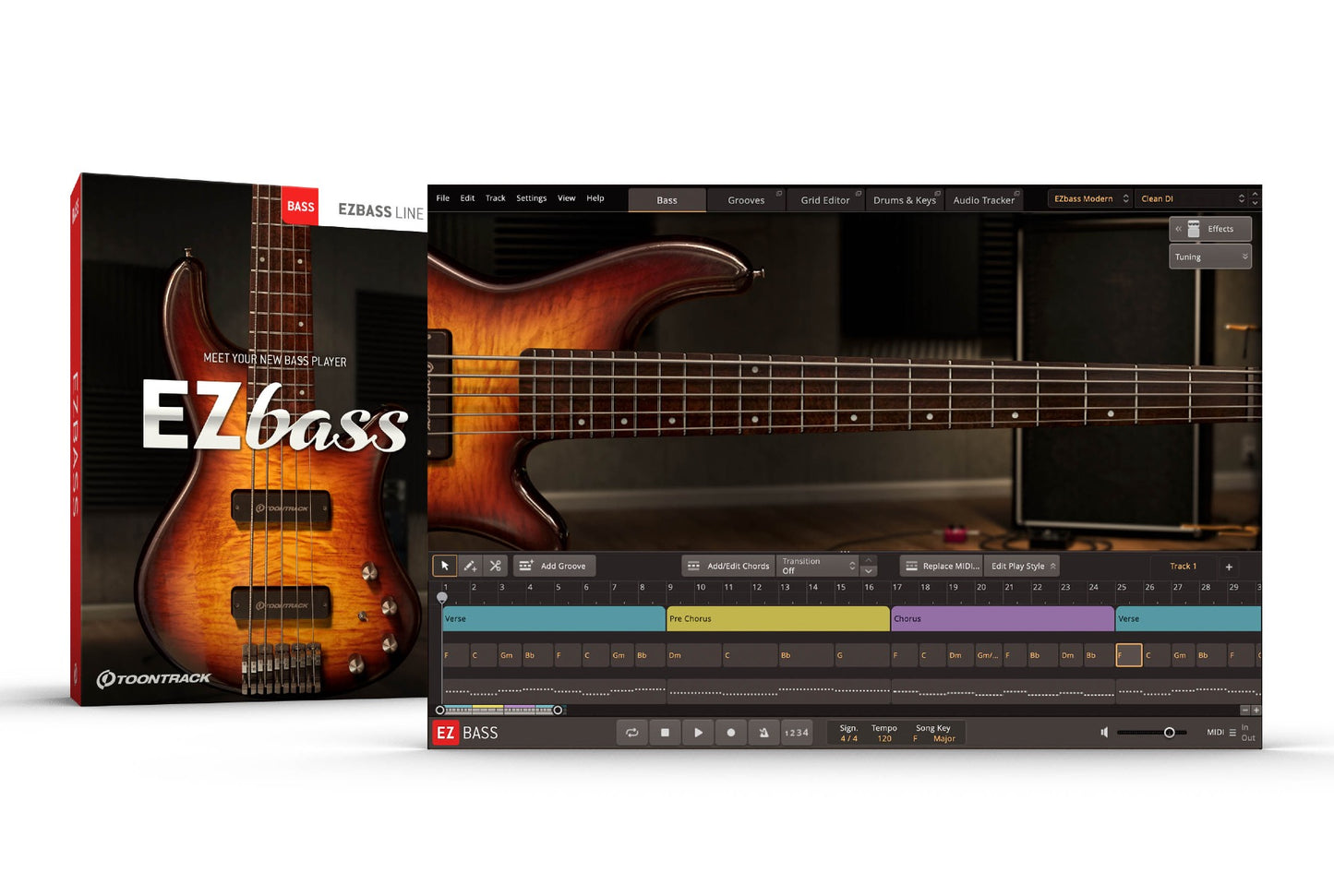 Toontrack EZbass Virtual Bass Guitar Software