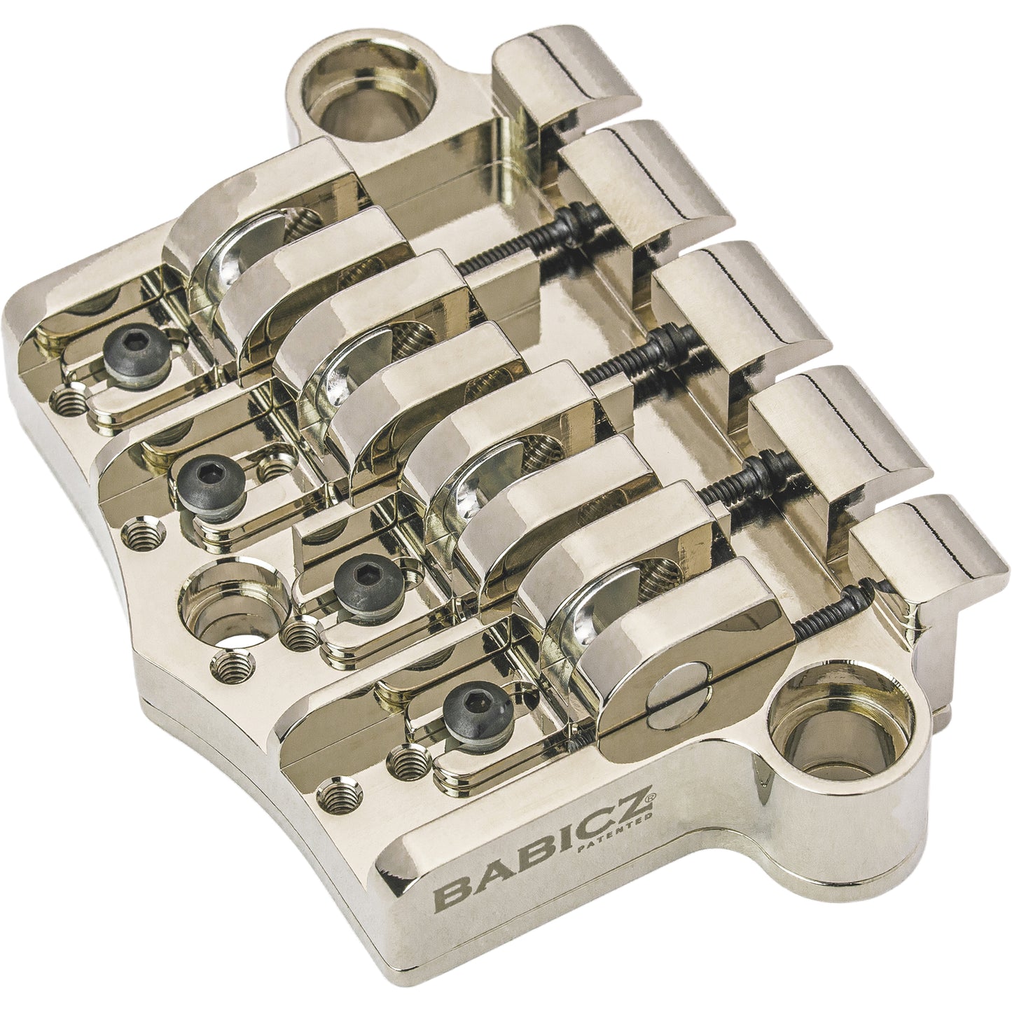 Babicz Full Contact Hardware FCH-3 Original Series Gibson 3 Point Style Bass Bridge - Nickel