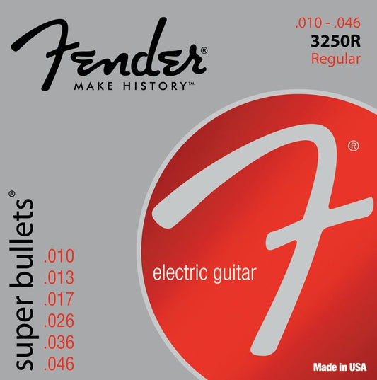 Fender 3250R Nickel-Plated Steel Bullet-End Electric Guitar Strings
