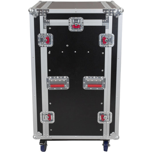 Gator Gtour 10x16 16-Space 19” Flight Rack with Heavy Duty Casters