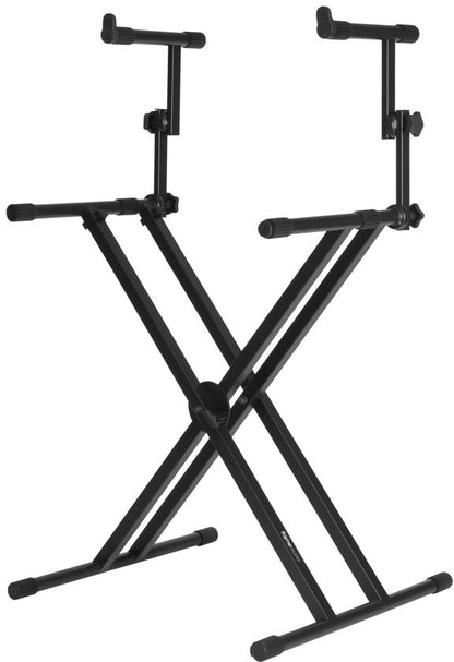 Gator Cases Frameworks Deluxe 2-Tier X-Style Keyboard Stand (Black)