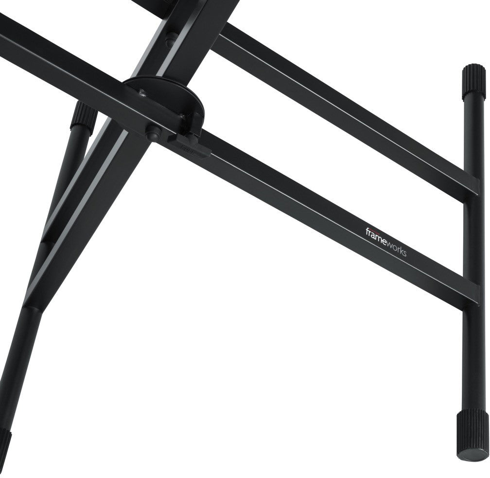 Gator Cases Frameworks Deluxe 2-Tier X-Style Keyboard Stand (Black)