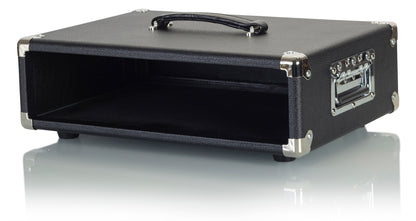 Gator GR-RETRORACK-2BK Vintage Amp Vibe Rack Case - 2U Black