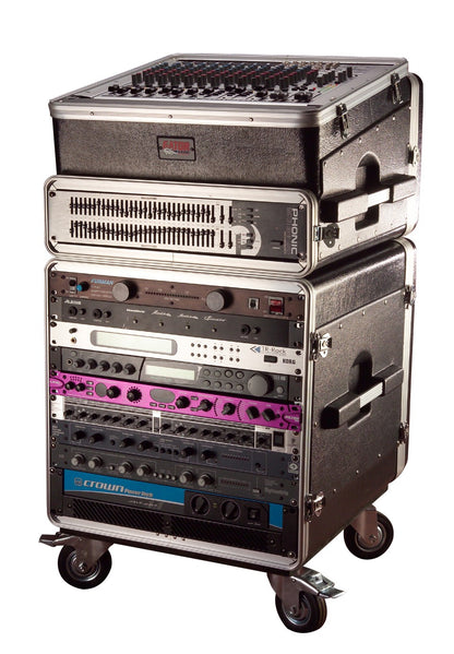 Gator GRC-Base-10 10U Rack Base w/ Casters, for Console Audio Rac