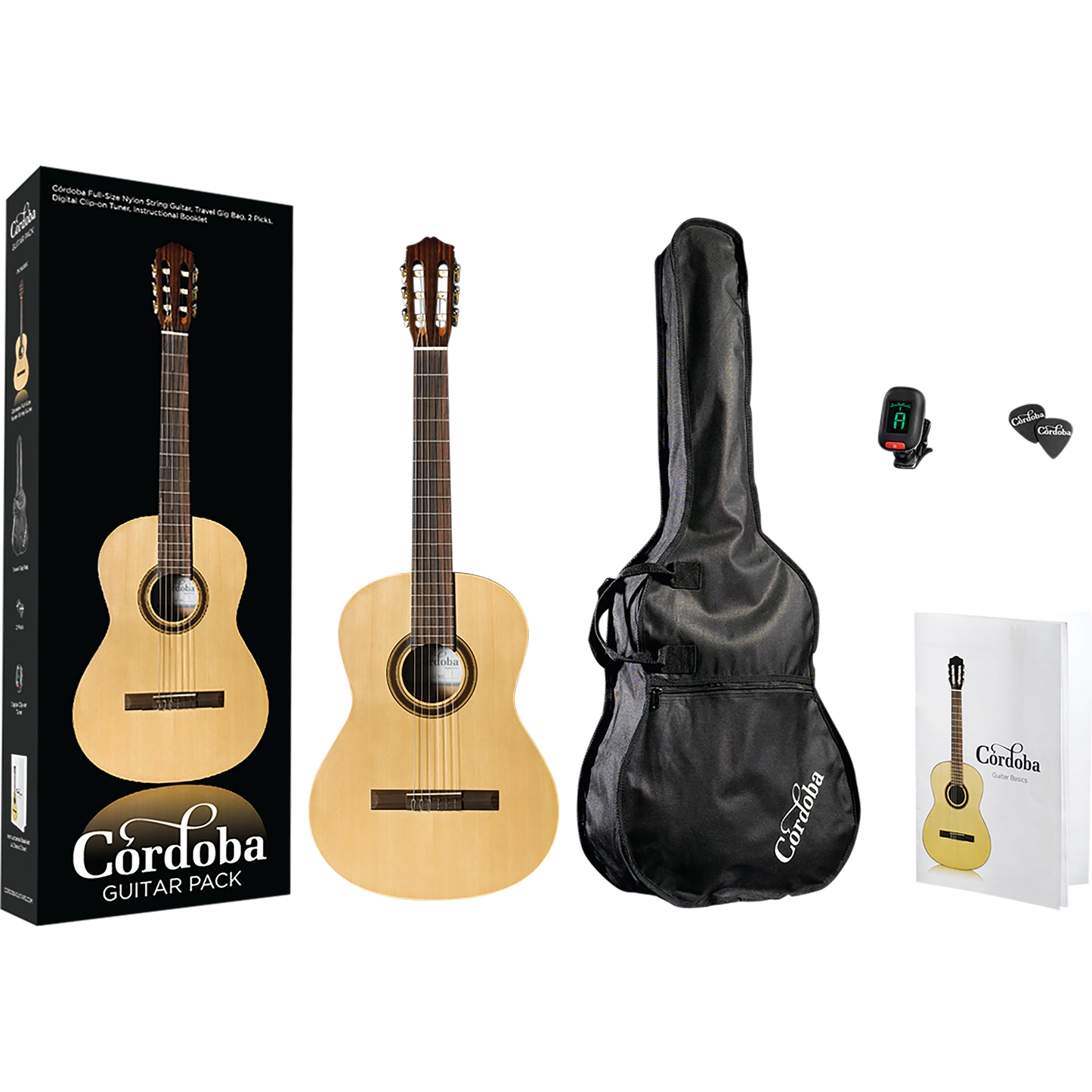 Cordoba CP100 Nylon Acoustic Guitar Package