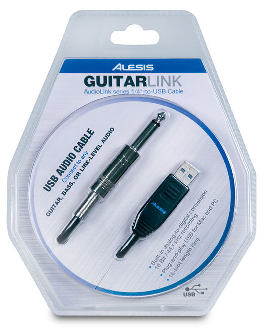 Alesis GuitarLink AudioLink Series 1/4-to-USB Cable