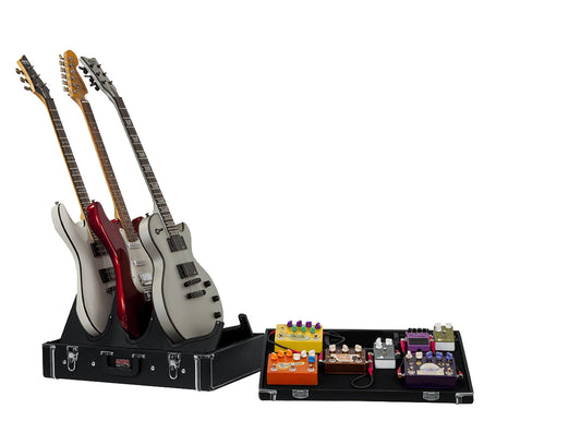 Gator GW-GIGBOXJR Gig-Box Jr. All-In-One Pedal Board & 3x Guitar Stand