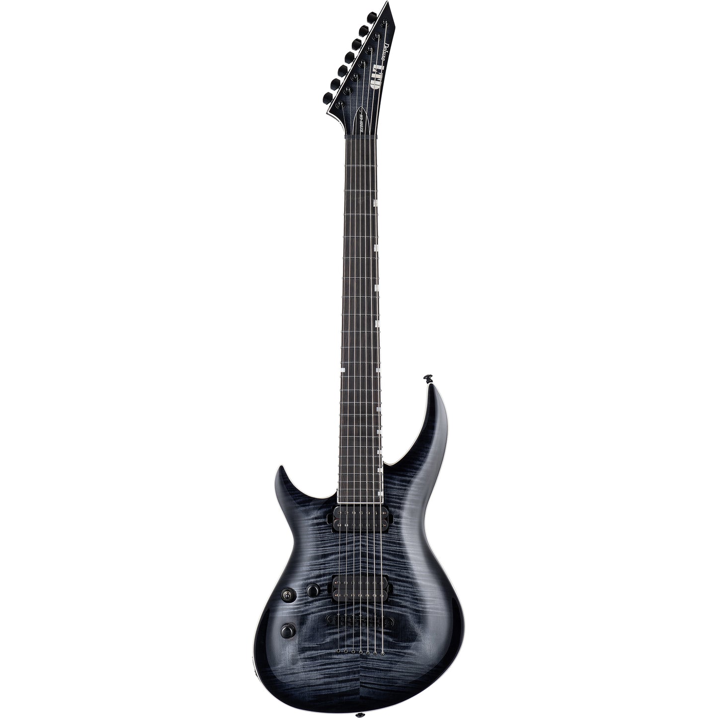 ESP LTD H3-1007 Baritone Left Handed Electric Guitar, See Thru Black Sunburst