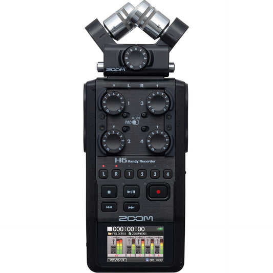 Zoom H6 All Black Handheld Recorder