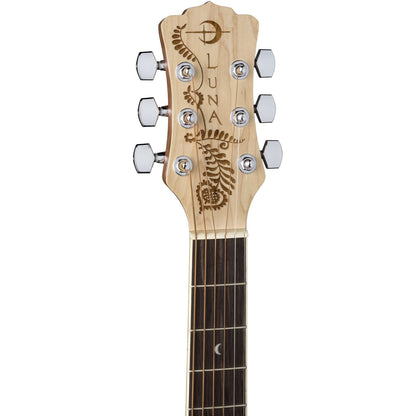 Luna Guitars Henna Paradise Acoustic Electric Guitar - Open Pore Natural