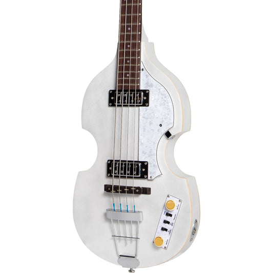 Hofner Ignition Pro Violin Bass 4 String Bass in Pearl White