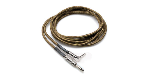 Hosa GTR-518R Tweed Guitar Cable,Straight to Right-Angle, 18ft
