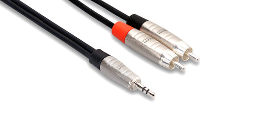 Hosa HMR-003Y Pro Y Cable 3.5mm TRS to RCA 3ft