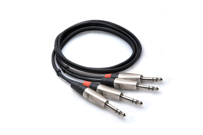 Hosa HSS-005x2 Pro Dual Cable 1/4"" TRS to Same 5ft