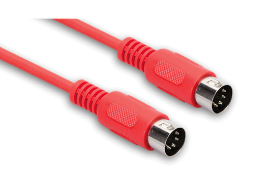 Hosa MID-305RD MIDI Cable Red 5ft