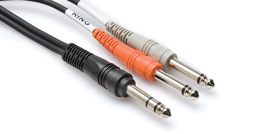 Hosa STP-201 Insert Cable 1/4"" TRS to 1/4"" TS 1m