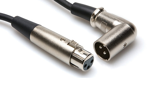 Hosa XRR-105 Cable XLR Female to XLR Male Right Angle 5ft Microphone Cable