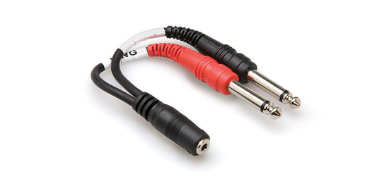 Hosa YMP-434 Y Cable 3.5mm TRS Female - 1/4"" TS