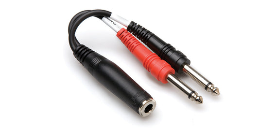Hosa YPP-136 Y Cable 1/4"" TRS Female - 1/4"" TS