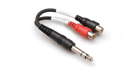 Hosa YPR-102 Y Cable 1/4"" TRS to RCA Female