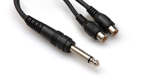 Hosa YPR-103 Y Cable 1/4"" TS to RCA Female