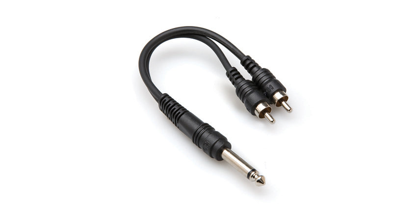 Hosa YPR-124 Y Cable 1/4"" TS to RCA