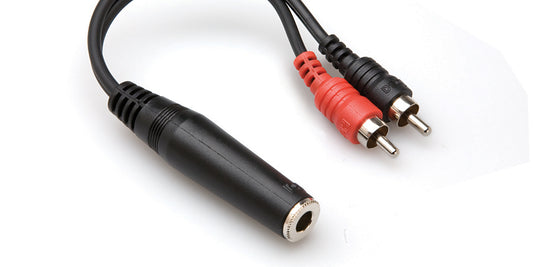 Hosa YPR-257 Y Cable 1/4"" TRS Female- RCA