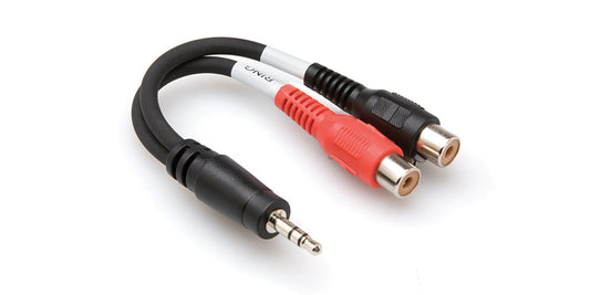 Hosa YRA-154 Y Cable 3.5mm TRS to RCA Female
