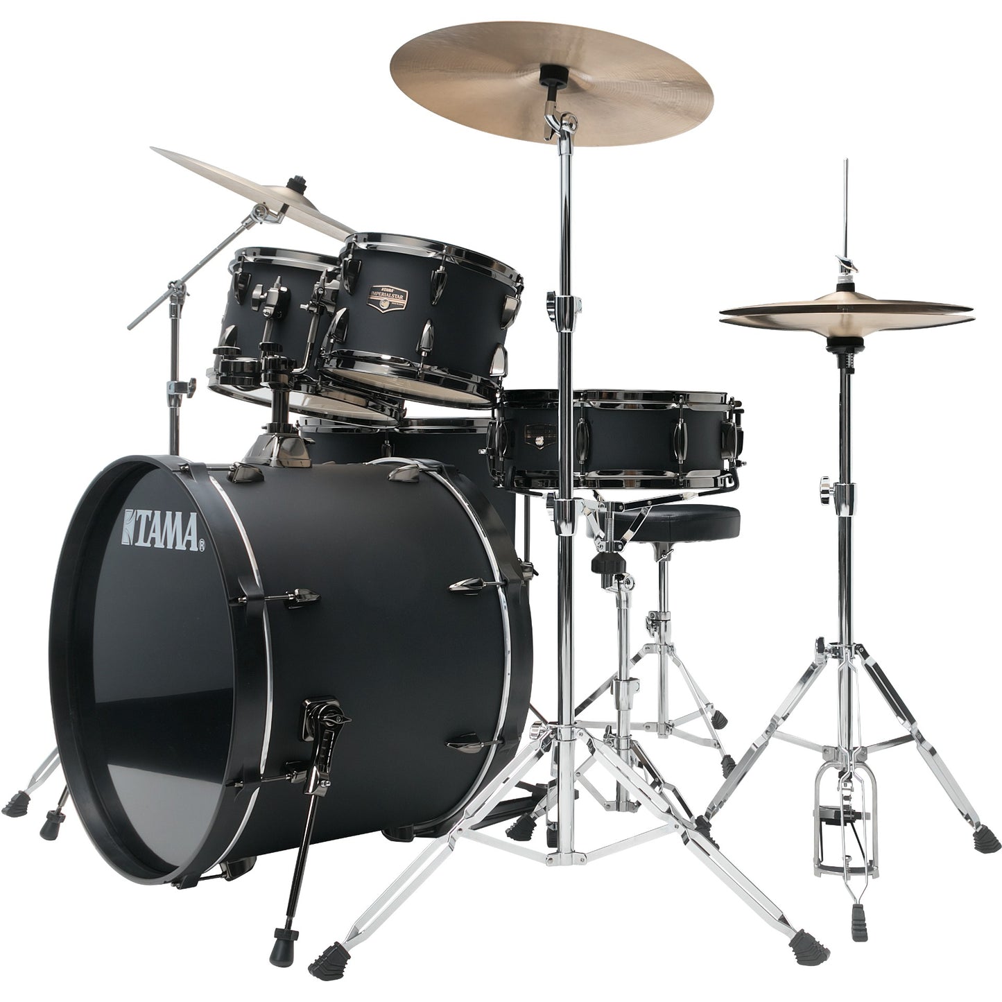 Tama Imperialstar 5-Piece Complete Drum Set - Blacked Out Black