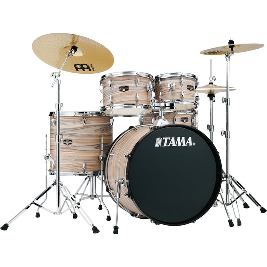 TAMA Imperialstar 5-piece Complete Kit - Natural Zebrawood Wrap