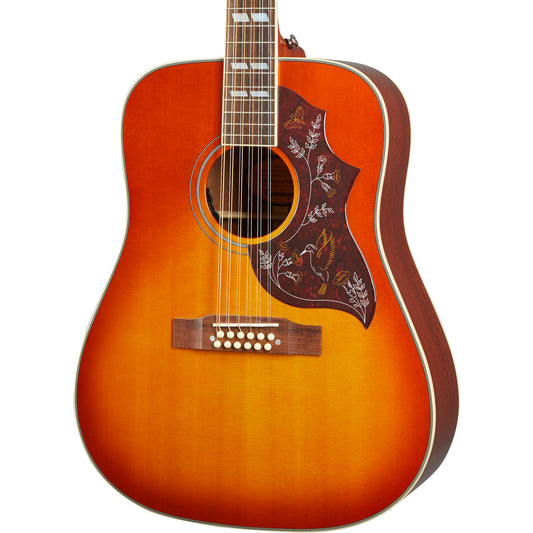 Epiphone Inspired By Gibson Hummingbird 12-string, Aged Cherry Sunburst Gloss