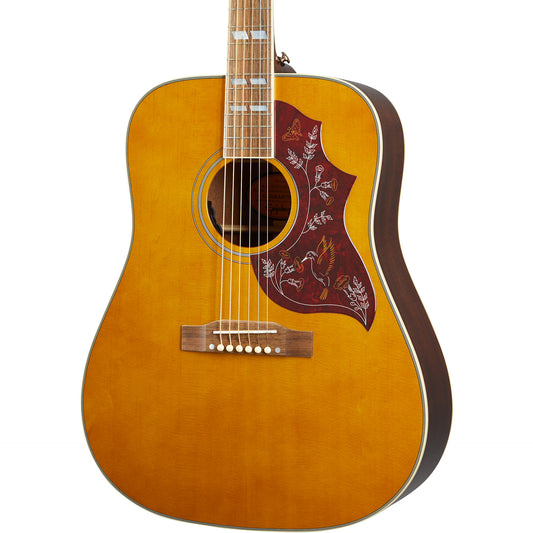 Epiphone Inspired By Gibson Hummingbird Acoustic Guitar in Aged Natural