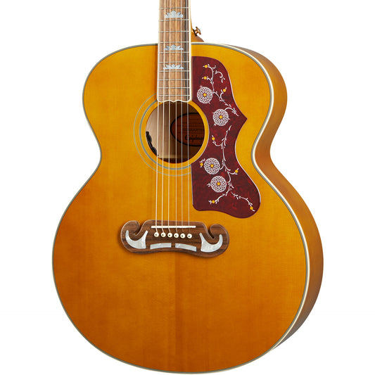 Epiphone Inspired By Gibson J-200 Acoustic Guitar, Aged Antique Natural Gloss