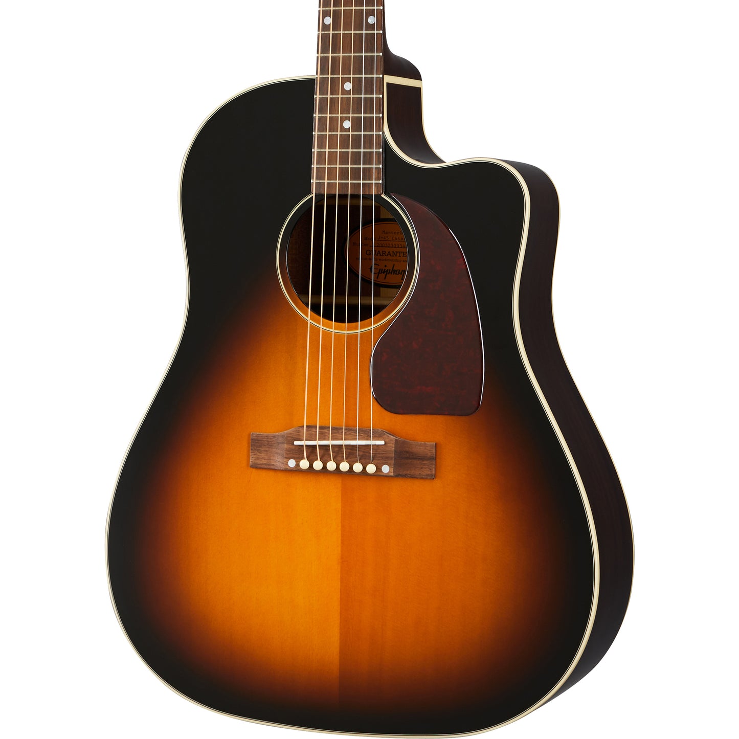 Epiphone Inspired By Gibson J-45 EC Acoustic Electric, Aged Vintage Sunburst