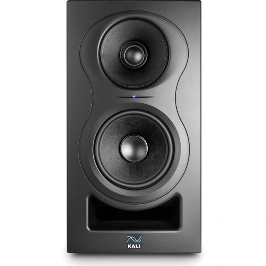KALI AUDIO IN-5 5" Powered 3-way Studio Monitor - 160W Speaker System with Boundary Compensation EQ Settings - For Mixing, Recording, Audio Production - XLR, TRS, RCA Inputs - Single, Black
