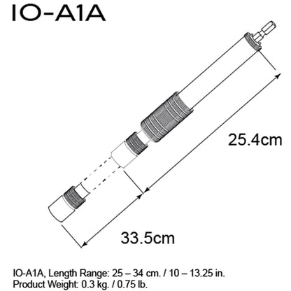 Triad Orbit IO-A1A, IO-Equipped Short Telescopic Arm, Aluminium
