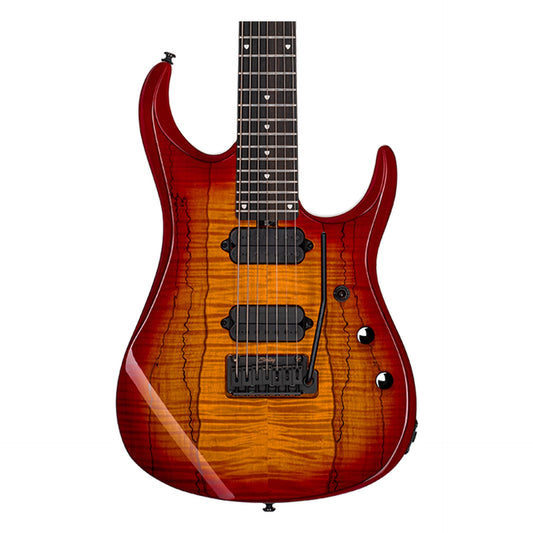 Sterling by Music Man John Petrucci Dimarzio 7-string Electric Guitar - Blood Orange Burst