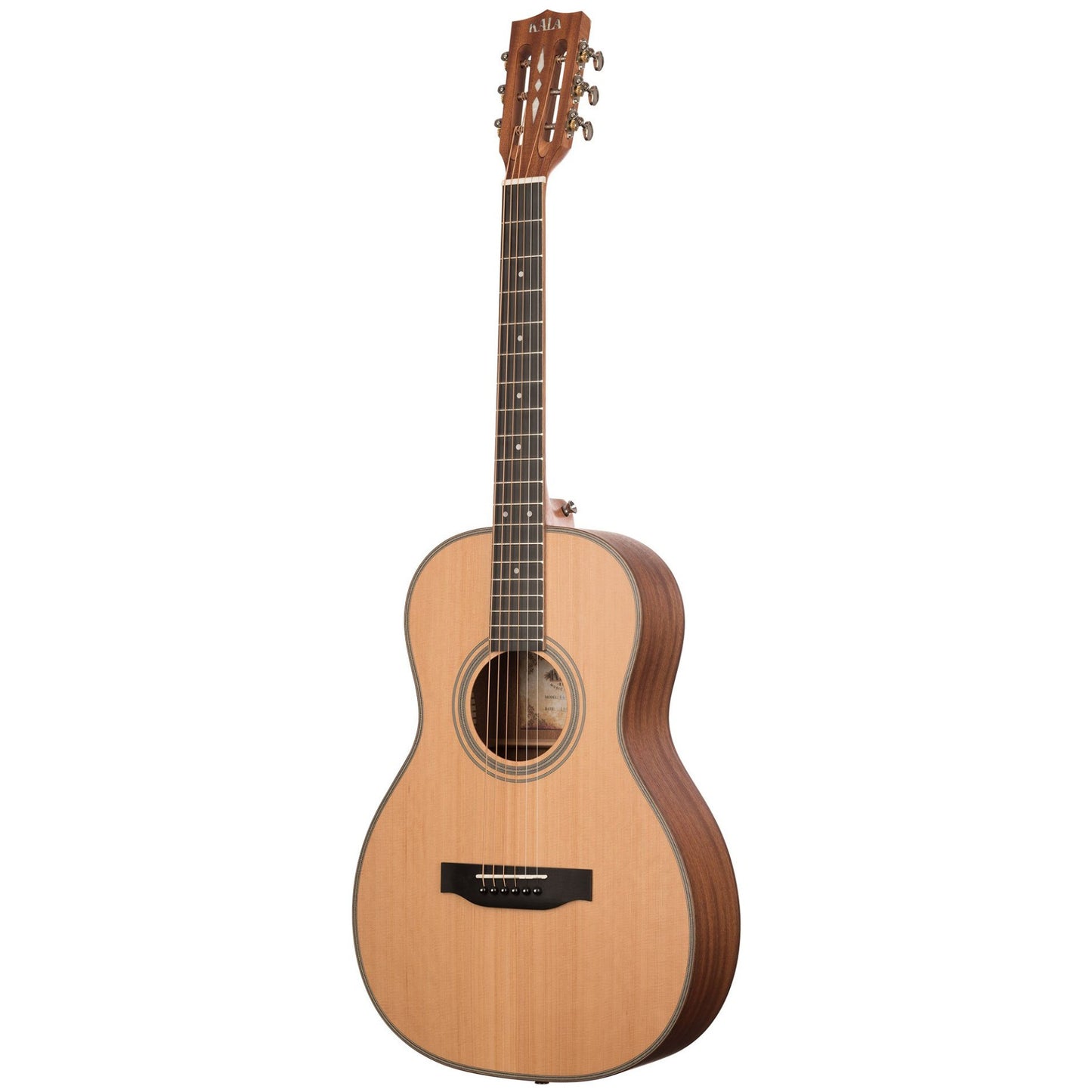 Kala KA-GTR-PLR Solid Cedar Top Parlor Guitar with Gig Bag