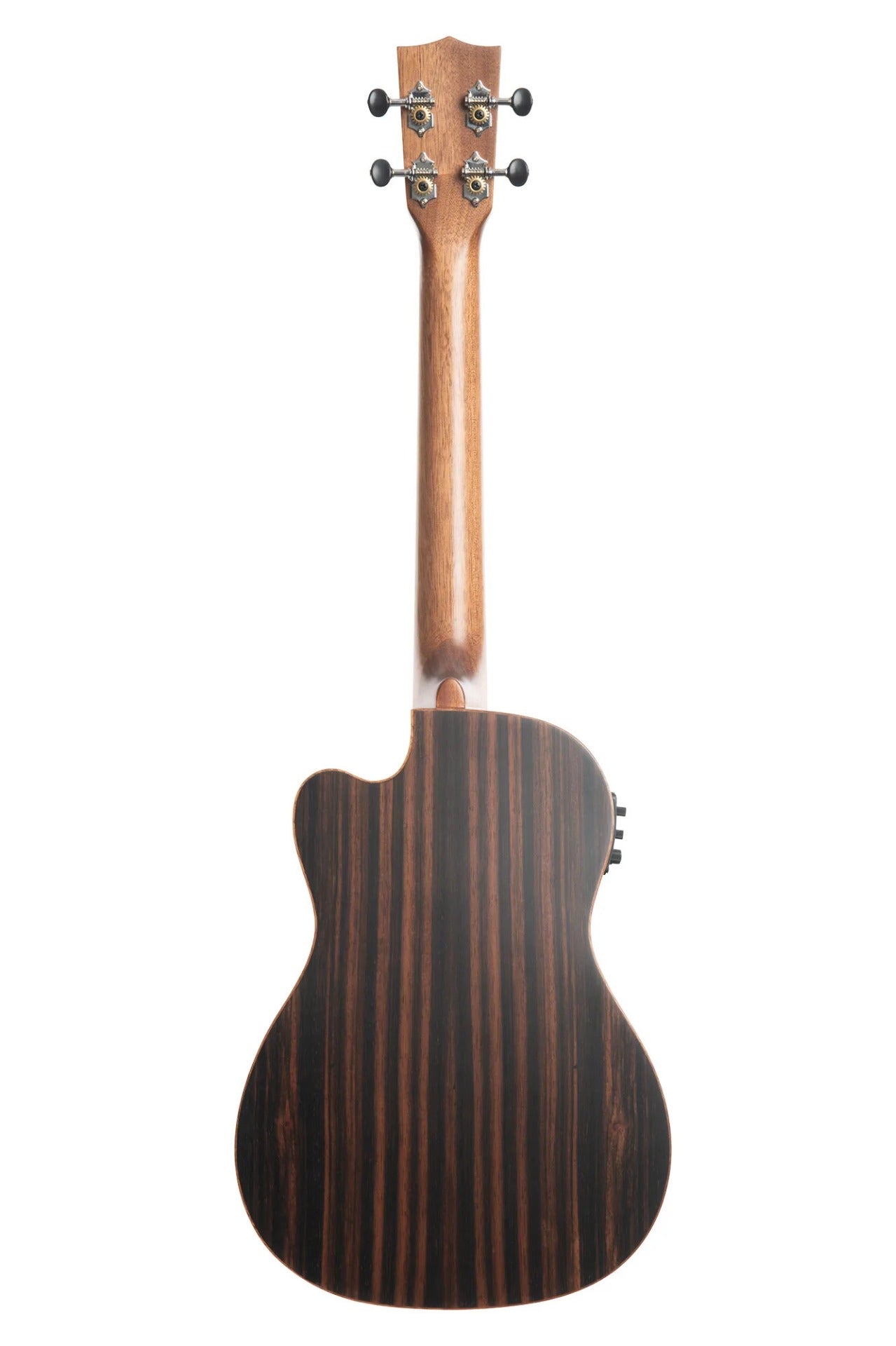 Kala Solid Spruce Striped Ebony Baritone Cutaway Ukulele w/ EQ