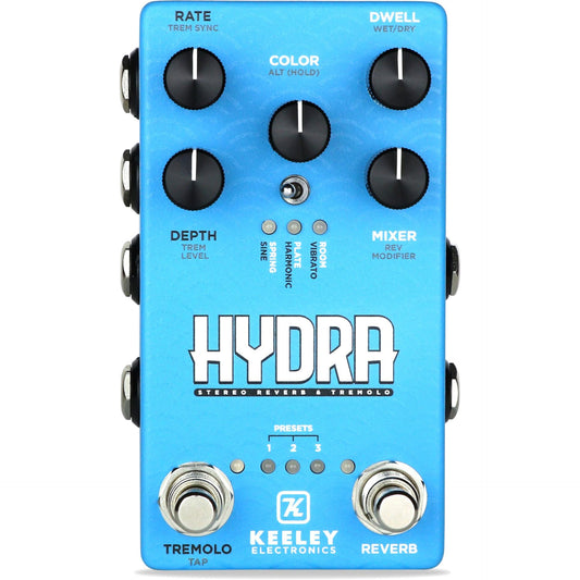 Keeley Hydra Stereo Reverb and Tremolo Pedal