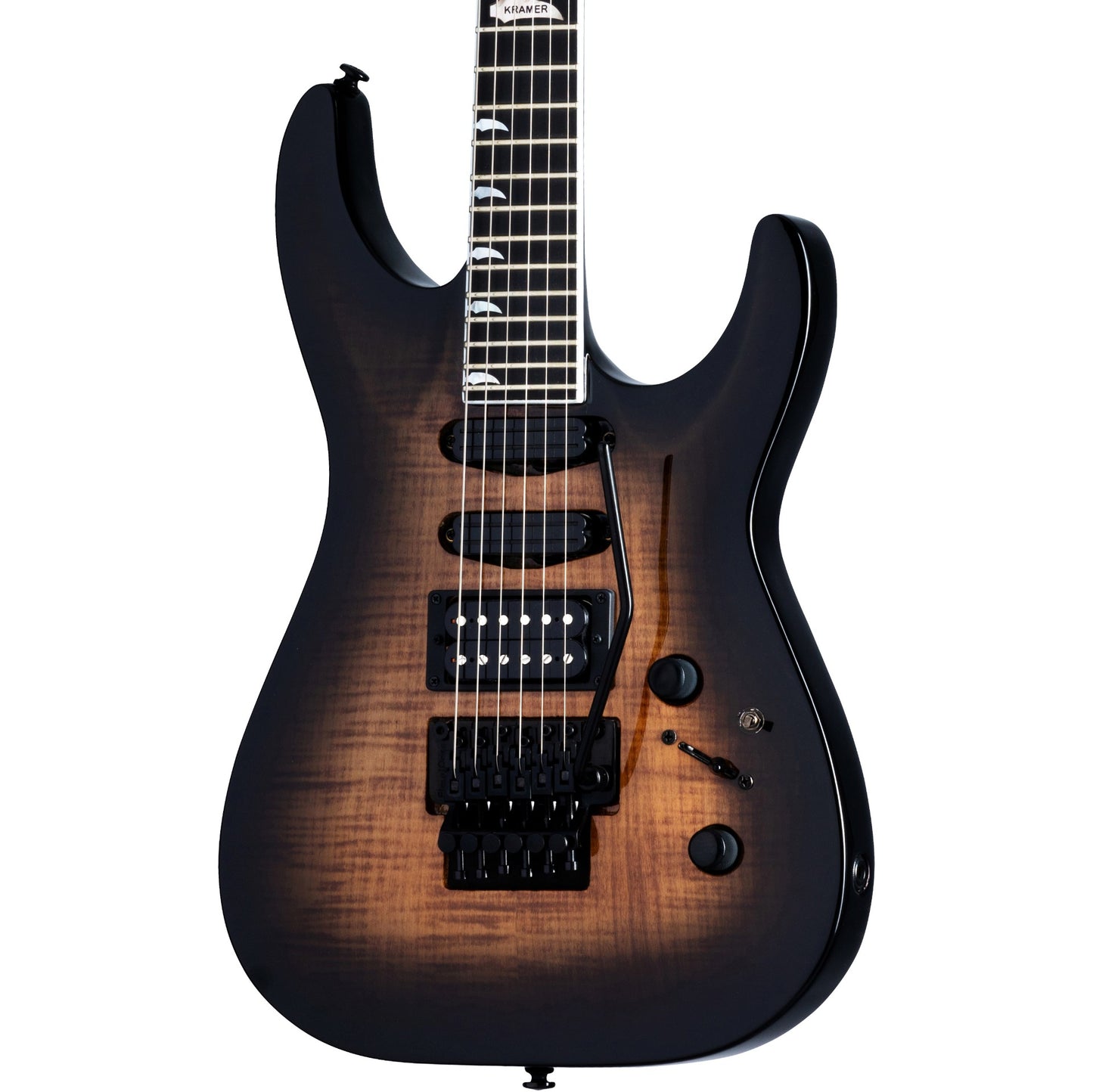 Kramer SM-1 Figured Electric Guitar in Black Denim Perimeter