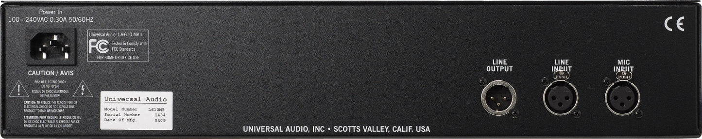 Universal Audio LA 610 MKII Mic Pre Compressor Channel Strip