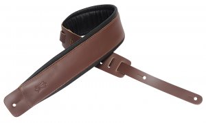 Levy's DM1PD 2.5" Leather Strap with Leather Backing In Brown