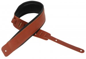 Levy's DM1PD 2.5" Leather Strap with Leather Backing In Walnu