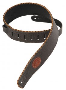 Levy's 2.5" Signature Series Garment Leather Guitar Strap in Dark